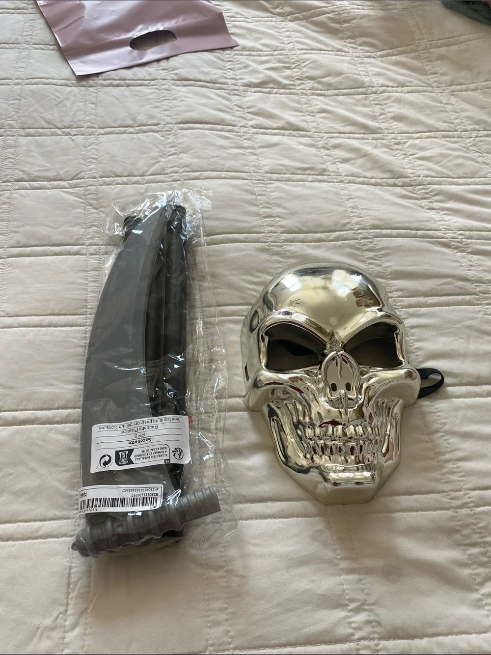 Silver Skull Face Mask - Women Accessories Face Mask Grim Reaper